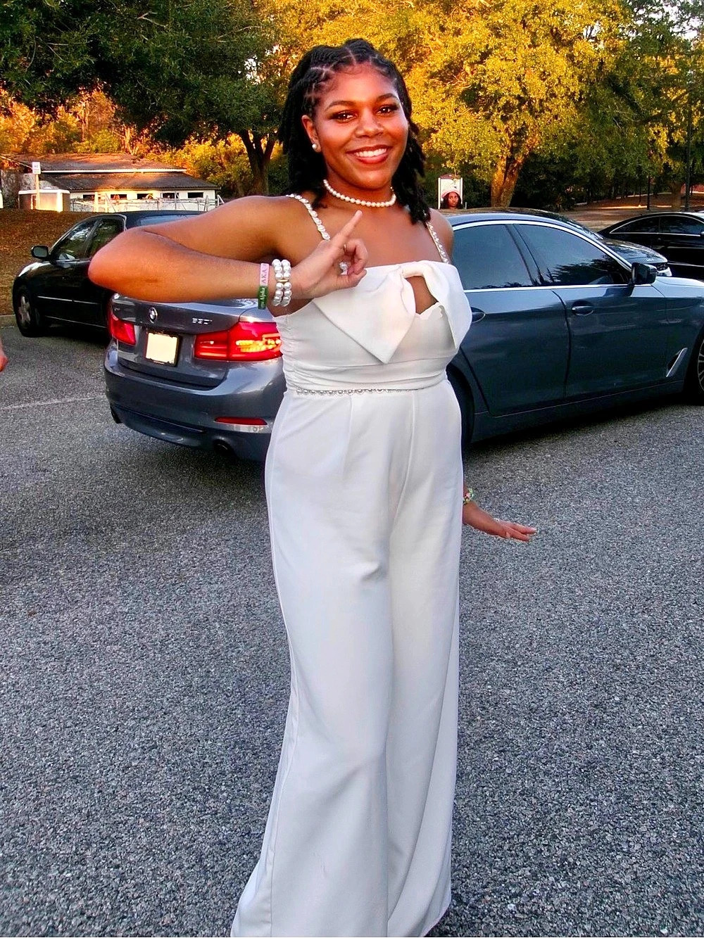 Fashion Nova Felicia Embellished Bow Jumpsuit